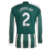Manchester United Victor Lindelof #2 Vonkajší futbalový dres 2023-24 Dlhy Rukáv